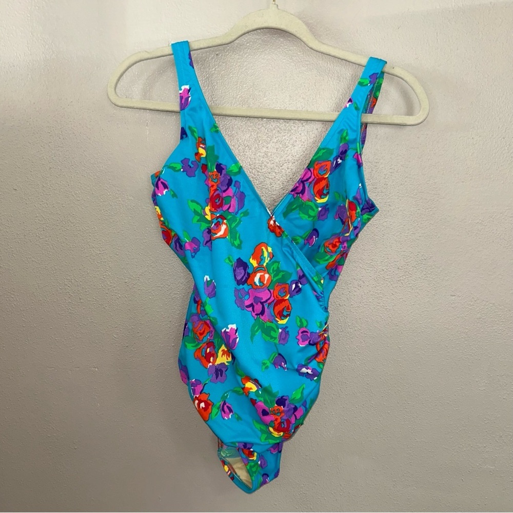Miraclesuit Turquoise Floral One-Piece Swimsuit